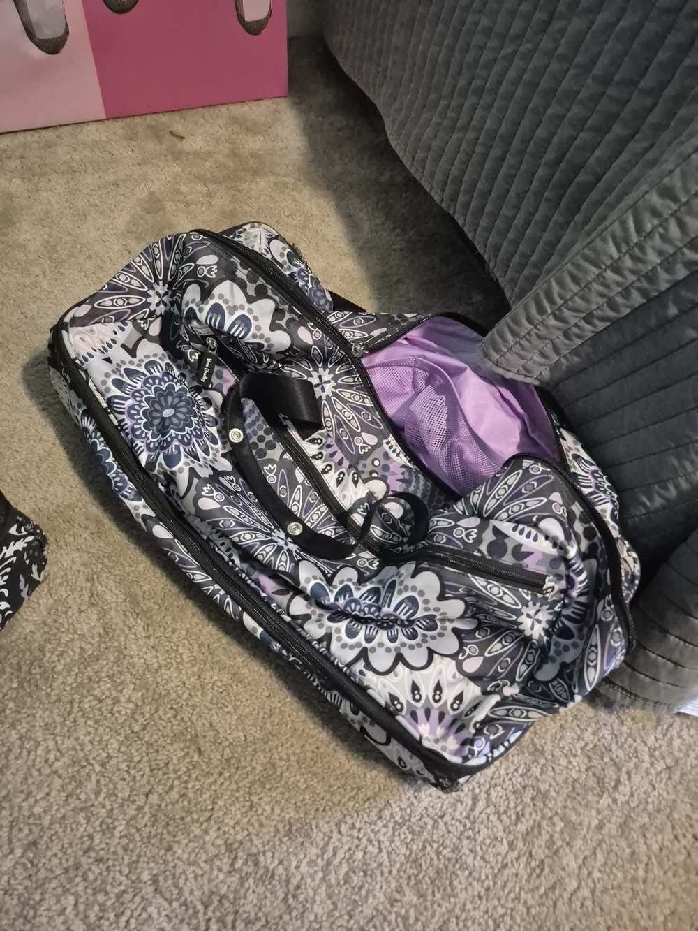 Vera Bradley Mimosa Medallion Wheeled Carry-On Rolling Duffel Bag